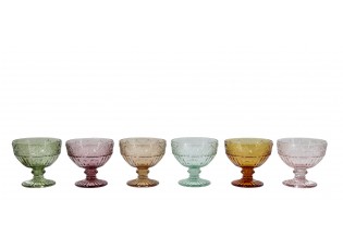 Set 6ks barevných misek na noze Saint-Émilion - Ø 10,5*10 cm / 260ml