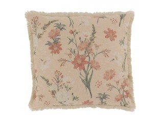 Růžový povlak na polštář s divokými květy Aix Wild Flowers - 50*50 cm