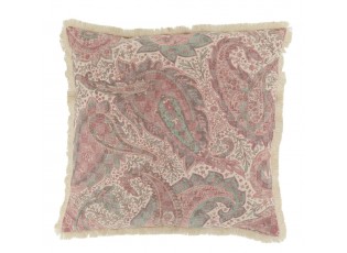 Růžový povlak na polštář paisley vzor Aix Wild Flowers - 50*50 cm