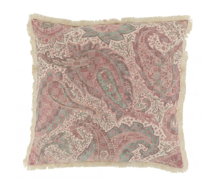 Růžový povlak na polštář paisley vzor Aix Wild Flowers - 50*50 cm Chic Antique
