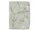 Zelený bavlněný přehoz s květy Aix Quilt Wild Flowers - 130*180 cm Chic Antique