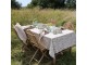 Krémový bavlněný ubrus s květy Aix Wild Flowers - 140*240 cm Chic Antique