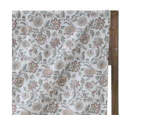 Krémový bavlněný ubrus s květy Aix Wild Flowers - 140*240 cm