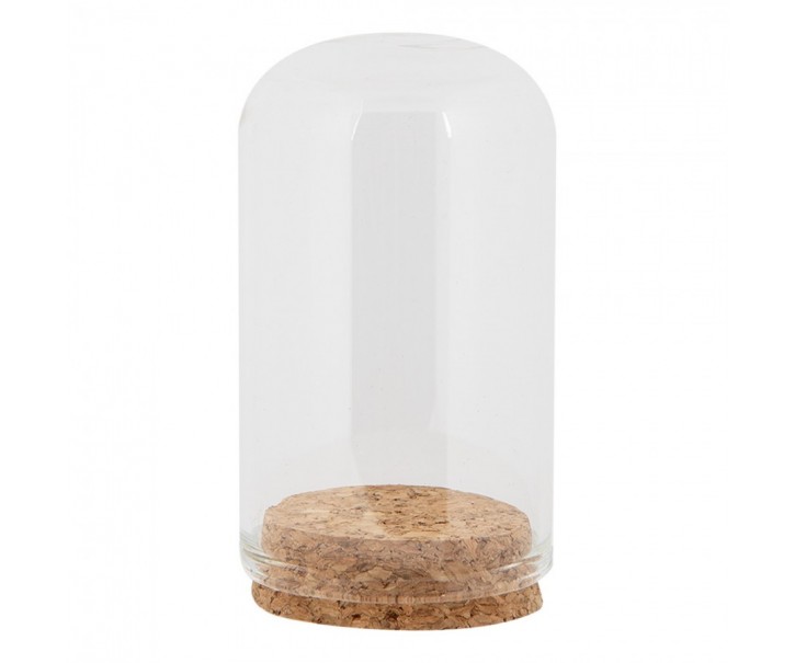 Skleněný poklop s korkovou zátkou Tarry - Ø 5*8 cm Clayre & Eef