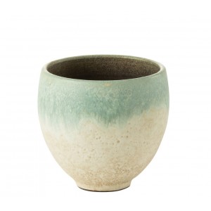 Tyrkysový keramický obal na květináč Nice Aqua - Ø 21*21 cm