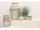 Tyrkysový keramický obal na květináč Nice Aqua - Ø 21*21 cm J-Line by Jolipa