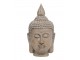 Béžová antik dekorace hlava Buddha - 21*22*40 cm Chic Antique