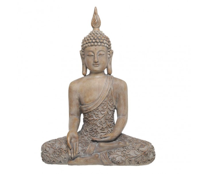 Béžová antik dekorace sedící Buddha - 30*16*41 cm Chic Antique