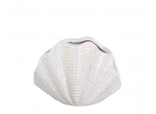 Krémová antik keramická dekorace váza mušle Shells - 29*15*20 cm