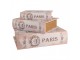 3ks úložný box kniha Paris - 27*22*7 / 22*17*6 / 17*12*4 cm Clayre & Eef