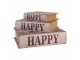 3ks úložný box kniha Happy Together - 27*22*7 / 22*17*6 / 17*12*4 cm Clayre & Eef