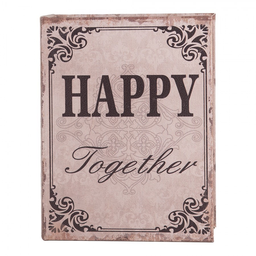 3ks úložný box kniha Happy Together - 27*22*7 / 22*17*6 / 17*12*4 cm Clayre & Eef 3ks úložný box kniha Happy Together - 27*22*7 / 22*17*6 / 17*12*4 cm Clayre & Eef
