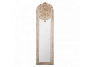Béžové antik nástěnné zrcadlo s ornamenty Gital - 48*4*180 cm