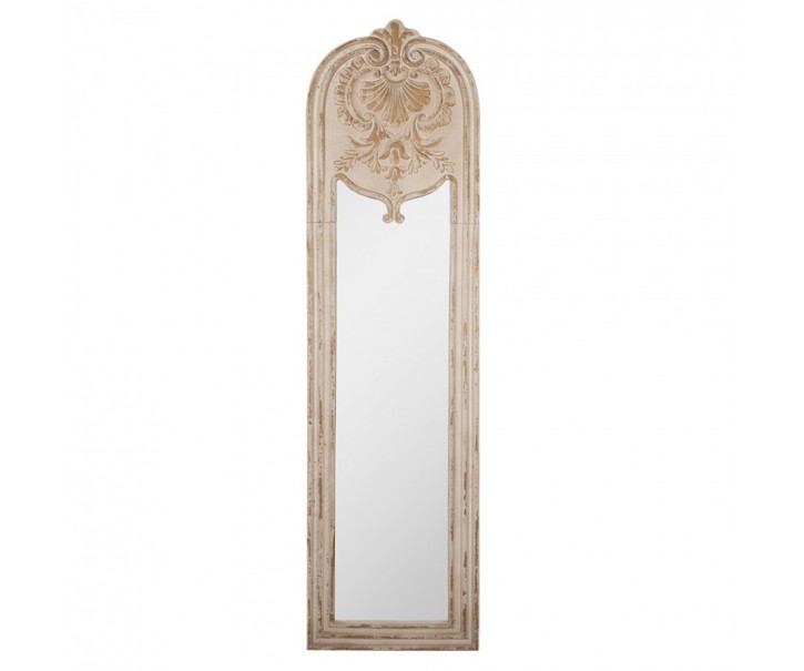 Béžové antik nástěnné zrcadlo s ornamenty Gital - 48*4*180 cm Clayre & Eef