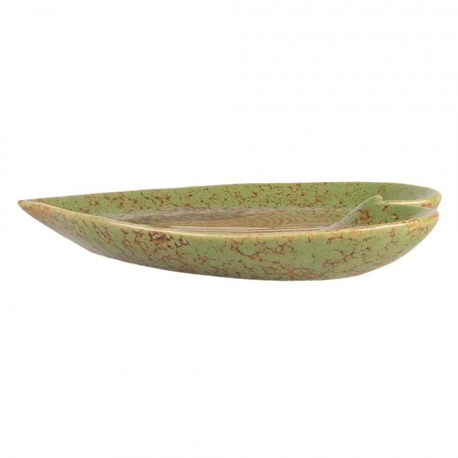 Dekorační keramický talířek ve tvaru listu Retro Uniq - 15*11*2 cm Clayre & Eef Dekorační keramický talířek ve tvaru listu Retro Uniq - 15*11*2 cm Clayre & Eef