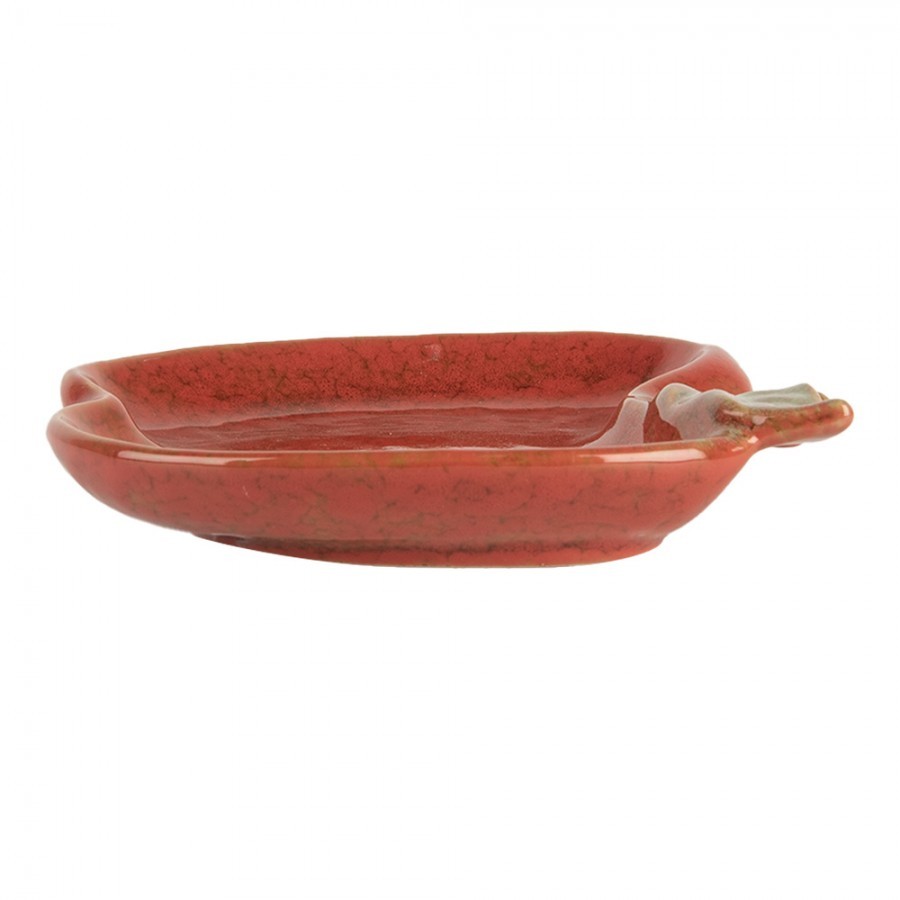 Dekorační keramický talířek ve tvaru jablka Retro Uniq - 13*13*2 cm Clayre & Eef Dekorační keramický talířek ve tvaru jablka Retro Uniq - 13*13*2 cm Clayre & Eef
