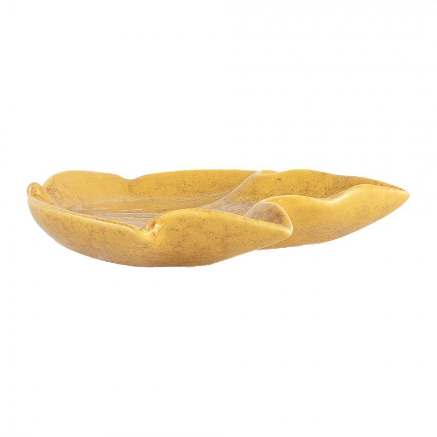 Dekorační keramický talířek ve tvaru listu Retro Uniq - 14*13*2 cm Clayre & Eef Dekorační keramický talířek ve tvaru listu Retro Uniq - 14*13*2 cm Clayre & Eef