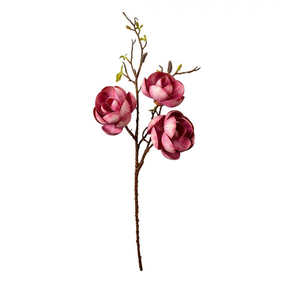 Dekorace umělá větvička Magnólie s růžovými květy - 20*20*106 cm Clayre & Eef Dekorace umělá větvička Magnólie s růžovými květy - 20*20*106 cm Clayre & Eef