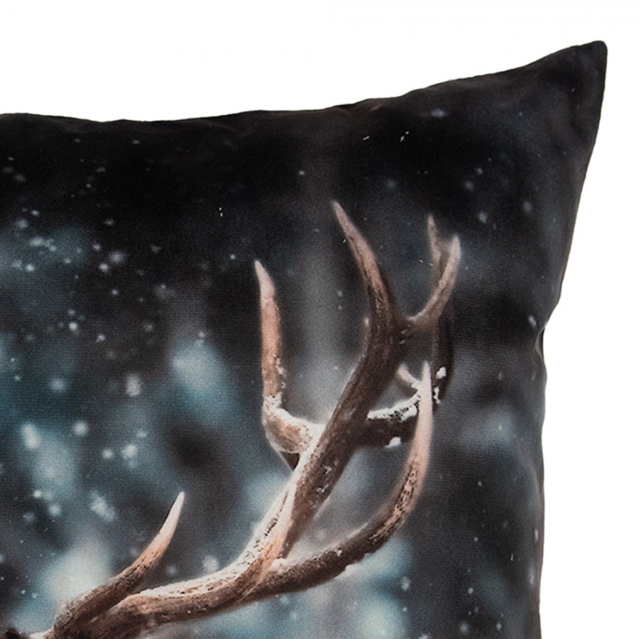 Granitový povlak na polštář s jelenem Deer - 45*45 cm Clayre & Eef Granitový povlak na polštář s jelenem Deer - 45*45 cm Clayre & Eef