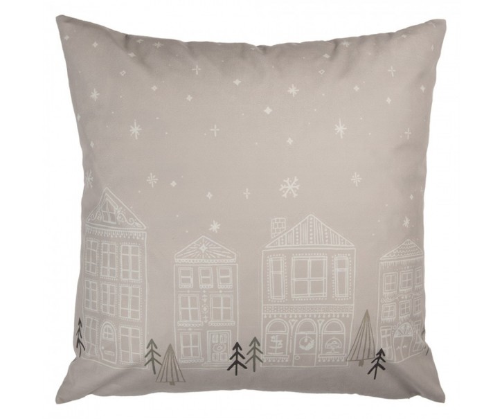 Béžový povlak na polštář Amsterdam Christmas - 45*45 cm Clayre & Eef