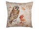 Béžový povlak na polštář se sovou Owl - 45*45 cm Clayre & Eef