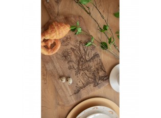 Dřevěné servírovací prkénko s králíkem Board Wood Rabbit - 25*2*50 cm