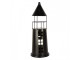 Černá antik kovová dekorace maják Lighthouse - Ø 16*45 cm Clayre & Eef