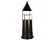 Černá antik kovová dekorace maják Lighthouse - Ø 16*45 cm Clayre & Eef