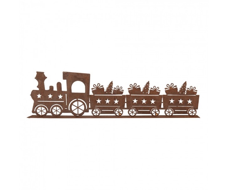 Rezavá dekorace vláček Brocante rust - 34*5*10 cm Clayre & Eef