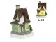 Dekorace malinký svítící zelený domek Manon LED - 5*5*7 cm Clayre & Eef