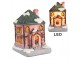 Dekorace malinký svítící růžový domek LED - 4*5*6 cm Clayre & Eef