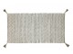 Béžový jutovo-bavlněný koberec se vzorem a střapci Juo - 70*150 cm Chic Antique