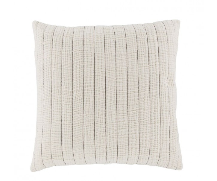 Krémový mušelínový povlak na polštář s vázáním Aix - 45*45 cm Chic Antique