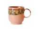 Růžovo-hnědý hrnek Coffee 70s Lush - 10*7*8cm / 250 ml HKLIVING