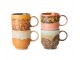Set 4ks hrnek Coffee 70s Lush - 10*7*8cm / 250 ml HKLIVING