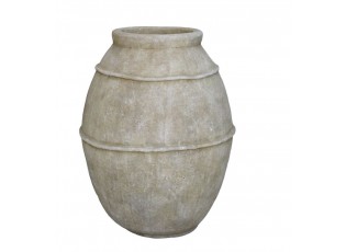 Béžová antik dekorační terakotová váza Lourdes - Ø 52*72 cm