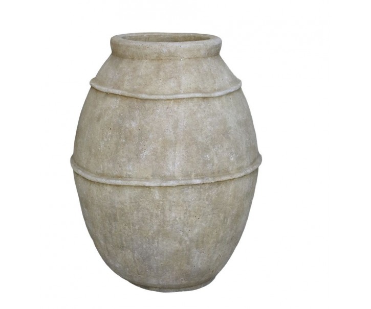 Béžová antik dekorační terakotová váza Lourdes - Ø 52*72 cm Chic Antique