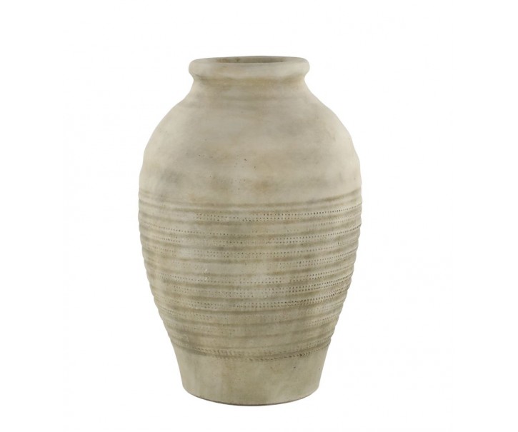 Béžová antik dekorační terakotová váza Lourdes - Ø 29*44 cm Chic Antique