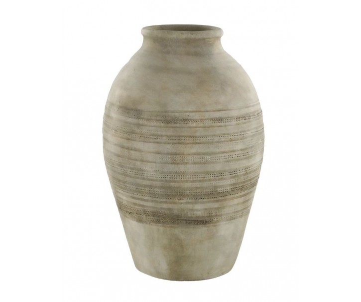 Béžová antik dekorační terakotová váza Lourdes - Ø 25*37 cm Chic Antique