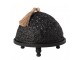 Černý dřevěný podnos s poklopem Hood - Ø30 * 25 cm J-Line by Jolipa