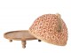 Přírodní dřevěný podnos s poklopem Hood - Ø30 * 25 cm J-Line by Jolipa