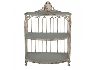 Béžovo-zelená antik kovová skříňka na nožičkách Brocante - 38*23*55 cm