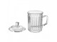 Skleněný hrnek s víčkem - 11*9*15 cm / 250 ml Clayre & Eef