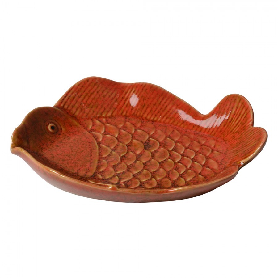 Dekorační keramický talířek ve tvaru rybky Retro Uniq - 16*11*3 cm Clayre & Eef Dekorační keramický talířek ve tvaru rybky Retro Uniq - 16*11*3 cm Clayre & Eef