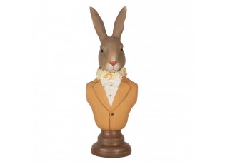 Dekorace busta králík ve žlutém obleku Rabbi bust - 7*5*19 cm
