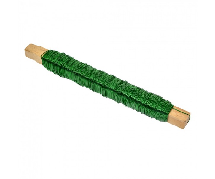 Zelený vázací drátek - Ø 2*14 cm / 50 m Clayre & Eef