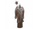 Hnědo-rezavá kovová dekorace anděl s hvězdou Angel - 48*18*133 cm Clayre & Eef