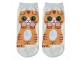 Bílé veselé kotníkové ponožky kočka Cat - 36-41 Clayre & Eef