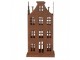 2ks rezavá dekorace / svícen domek Brocante rust - 14*14*27 / 11*11*23 cm Clayre & Eef