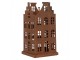 2ks rezavá dekorace / svícen domek Brocante rust - 14*14*27 / 11*11*23 cm Clayre & Eef